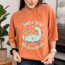 Just A Girl Who Loves Dinosaurs Dinos Flowers Butterflies T-Shirt
