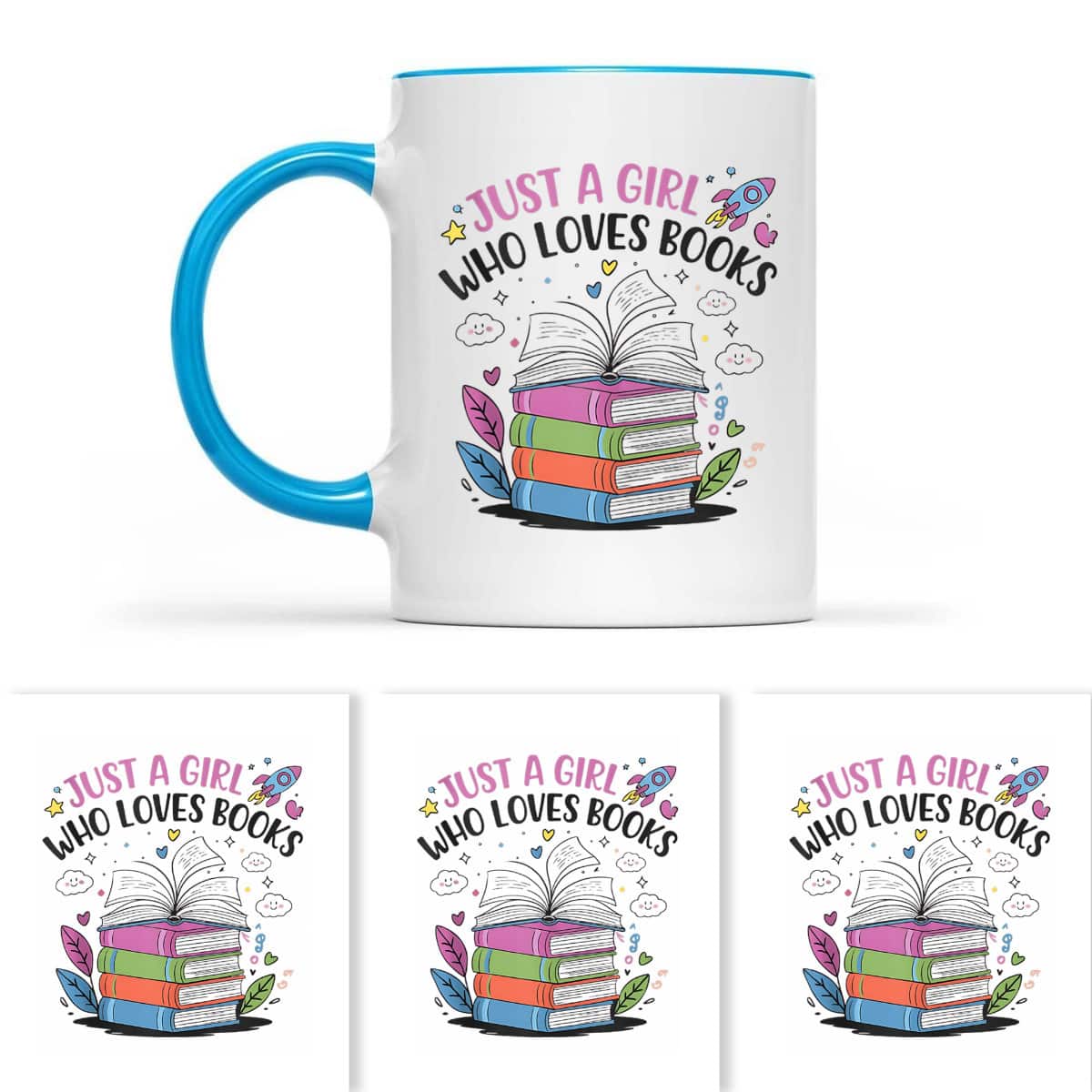 Just A Girl Who Loves Books For Bookworm Lover T-Shirt