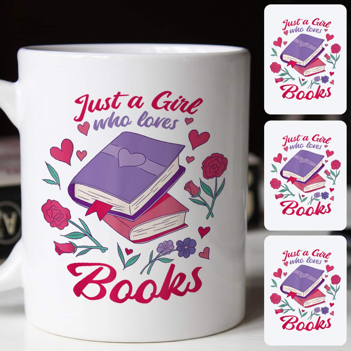 Just A Girl Who Loves Books Book Lovers And Bookworm T-Shirt Just A Girl Who Loves Books Book Lovers And Bookworm T-Shirt