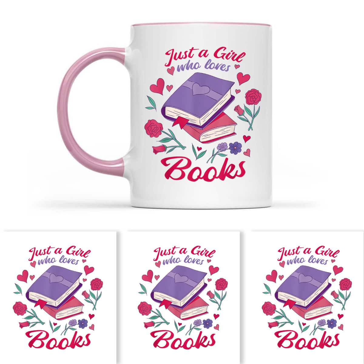 Just A Girl Who Loves Books Book Lovers And Bookworm T-Shirt