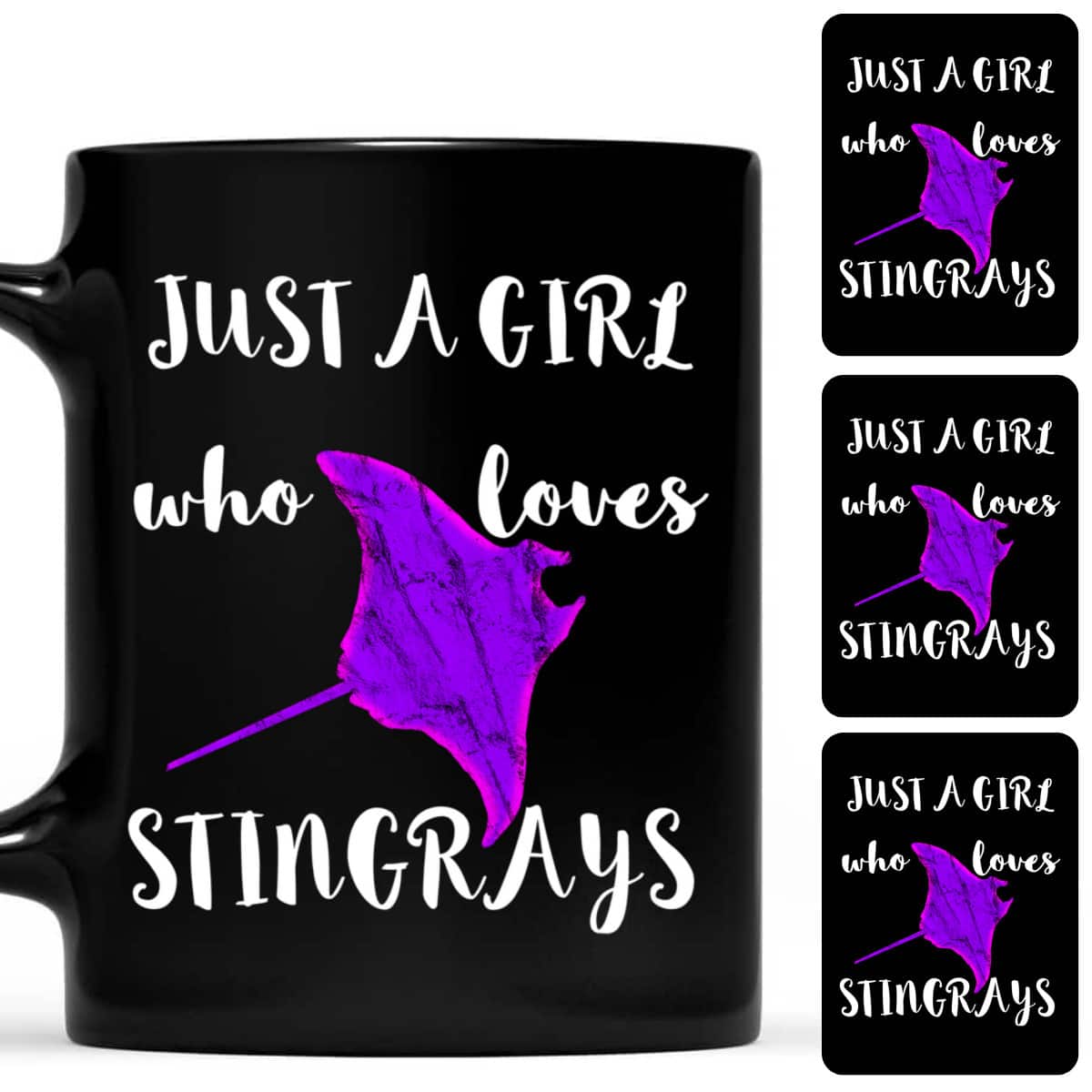 Just A Girl Who Loves Stingrays Manta Ray Sea Life Creatures T-Shirt