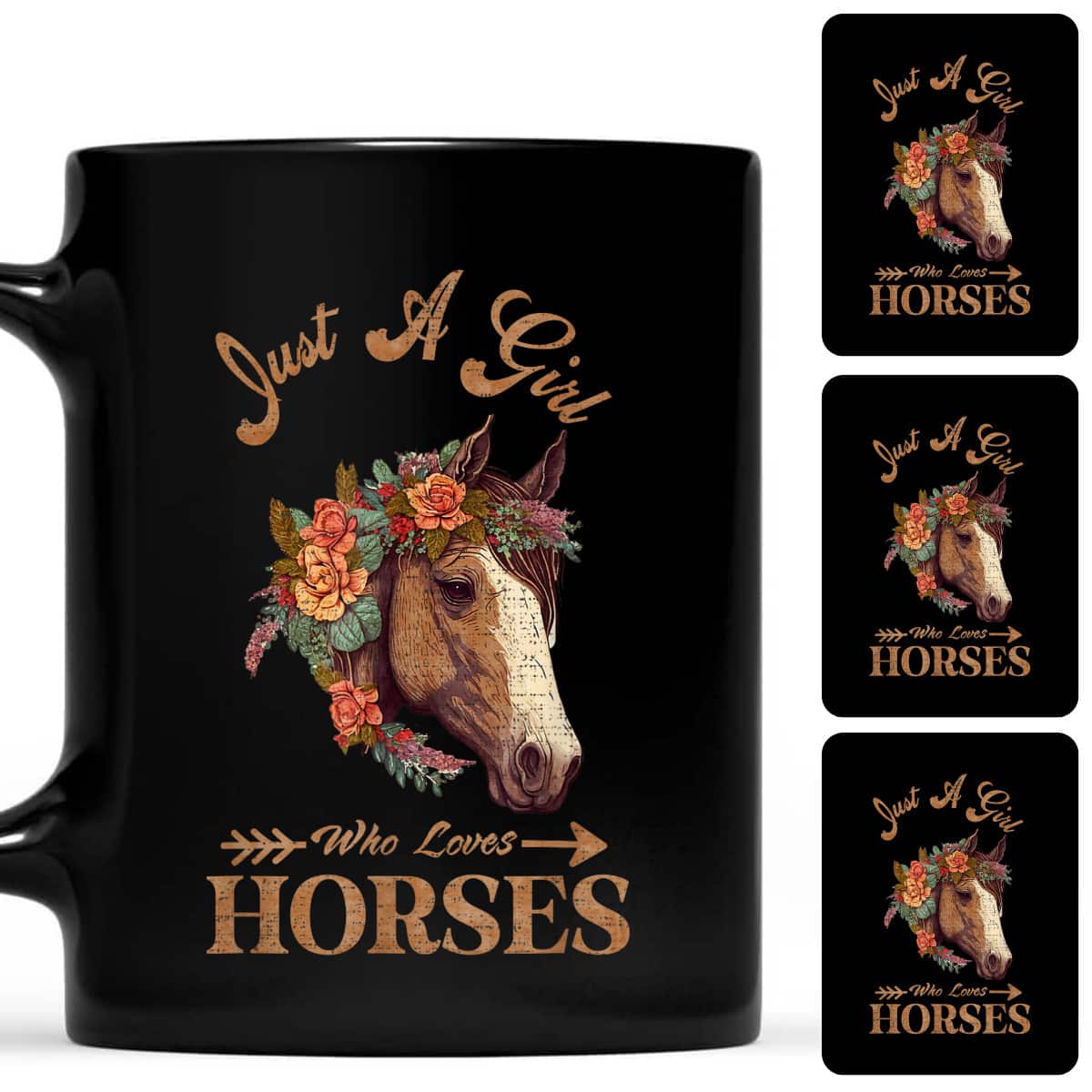 Vintage Retro Just A Girl Who Loves Horses Horseback Riding T-Shirt Vintage Retro Just A Girl Who Loves Horses Horseback Riding T-Shirt