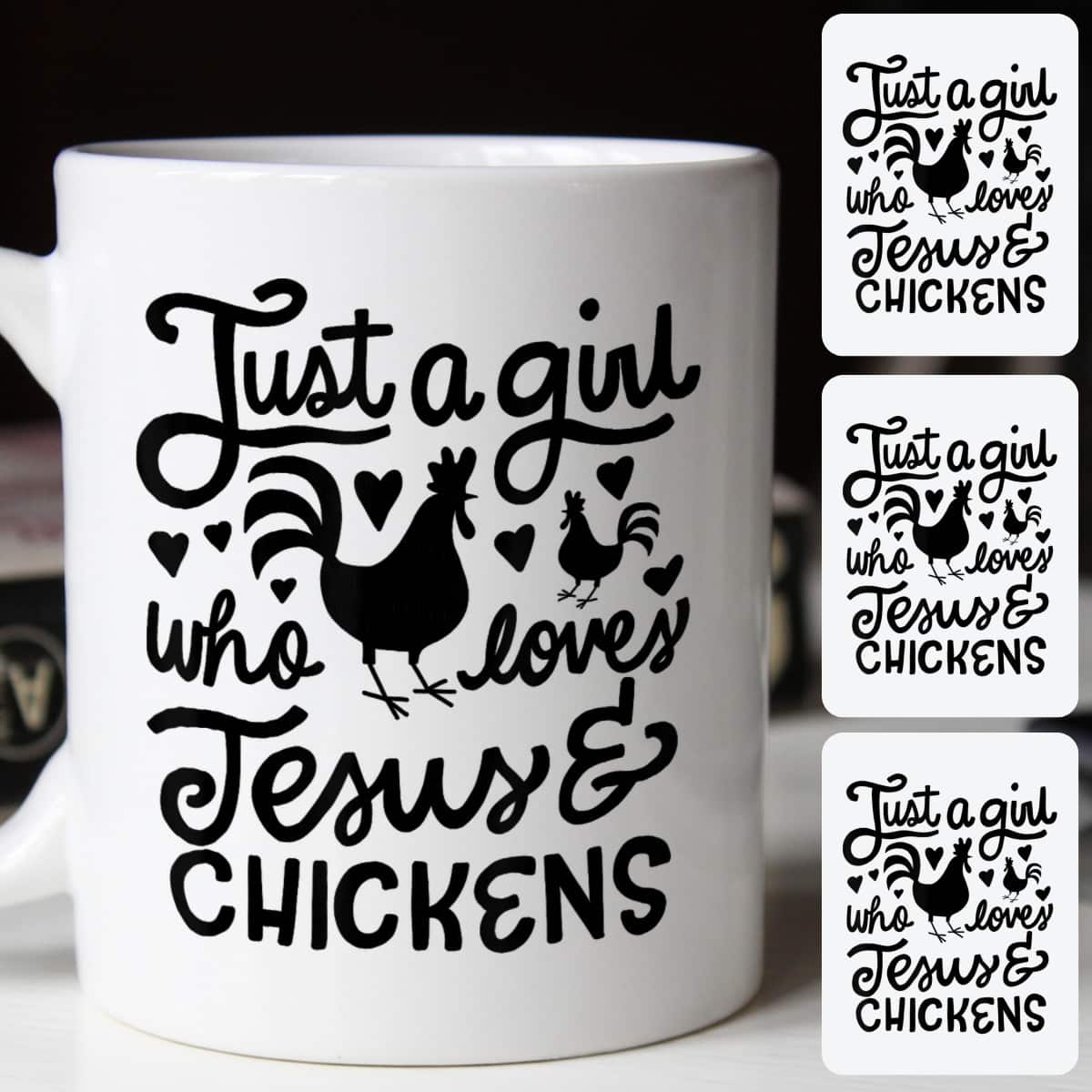 Just A Girl Who Loves Jesus And Chickens Farmer T-Shirt