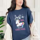 Just A Girl Who Loves Unicorns Funny Unicorn Gifts For Girls T-Shirt Just A Girl Who Loves Unicorns Funny Unicorn Gifts For Girls T-Shirt