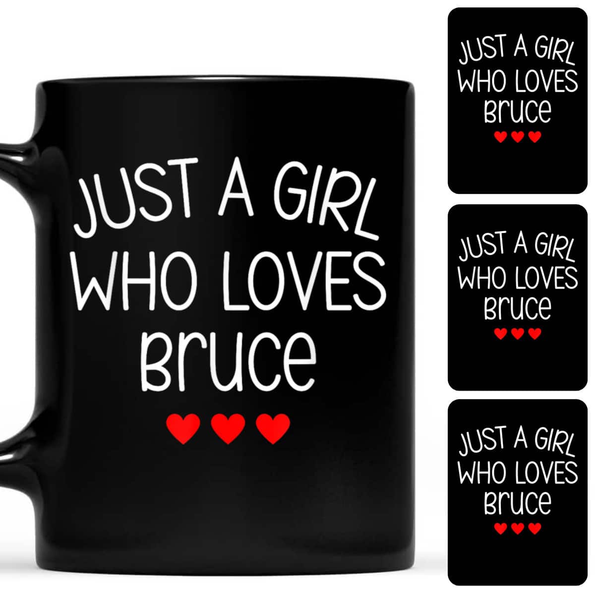 Just A Girl Who Loves Bruce Cute Hearts Love Bruce T-Shirt Just A Girl Who Loves Bruce Cute Hearts Love Bruce T-Shirt