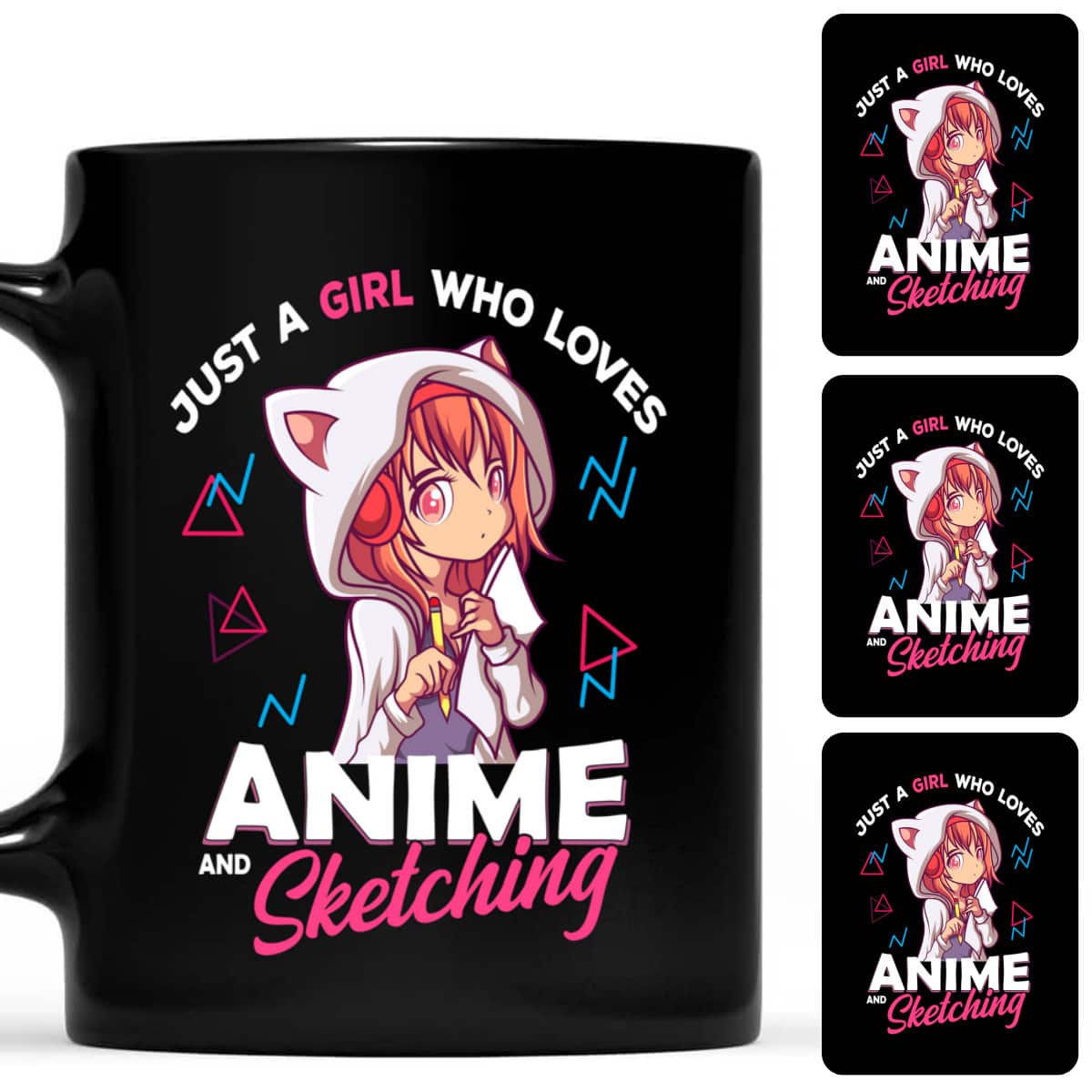 Just A Girl Who Loves Anime And Sketching Otaku Anime Merch T-Shirt