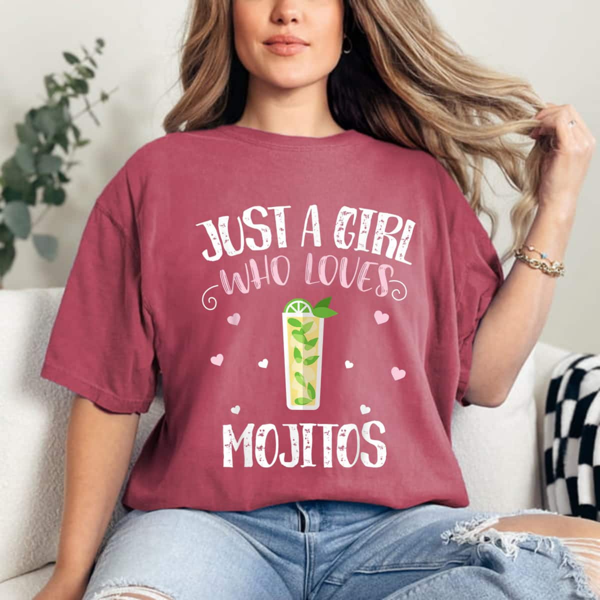 Just A Girl Who Loves Mojitos Funny Mojito T-Shirt Just A Girl Who Loves Mojitos Funny Mojito T-Shirt