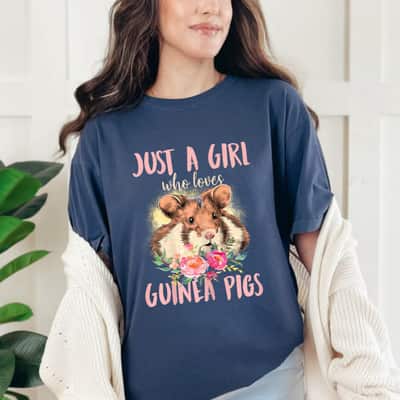 Just A Girl Who Loves Guinea Pigs Adorable Guinea Pig Lover T-Shirt