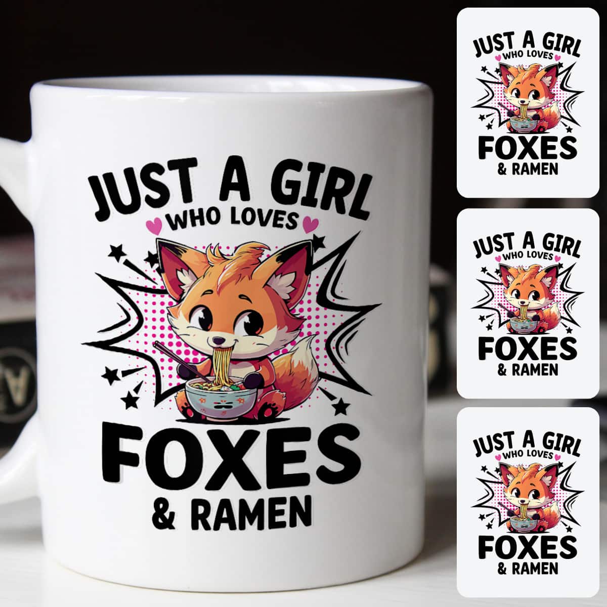 Just A Girl Who Loves Foxes And Ramen T-Shirt