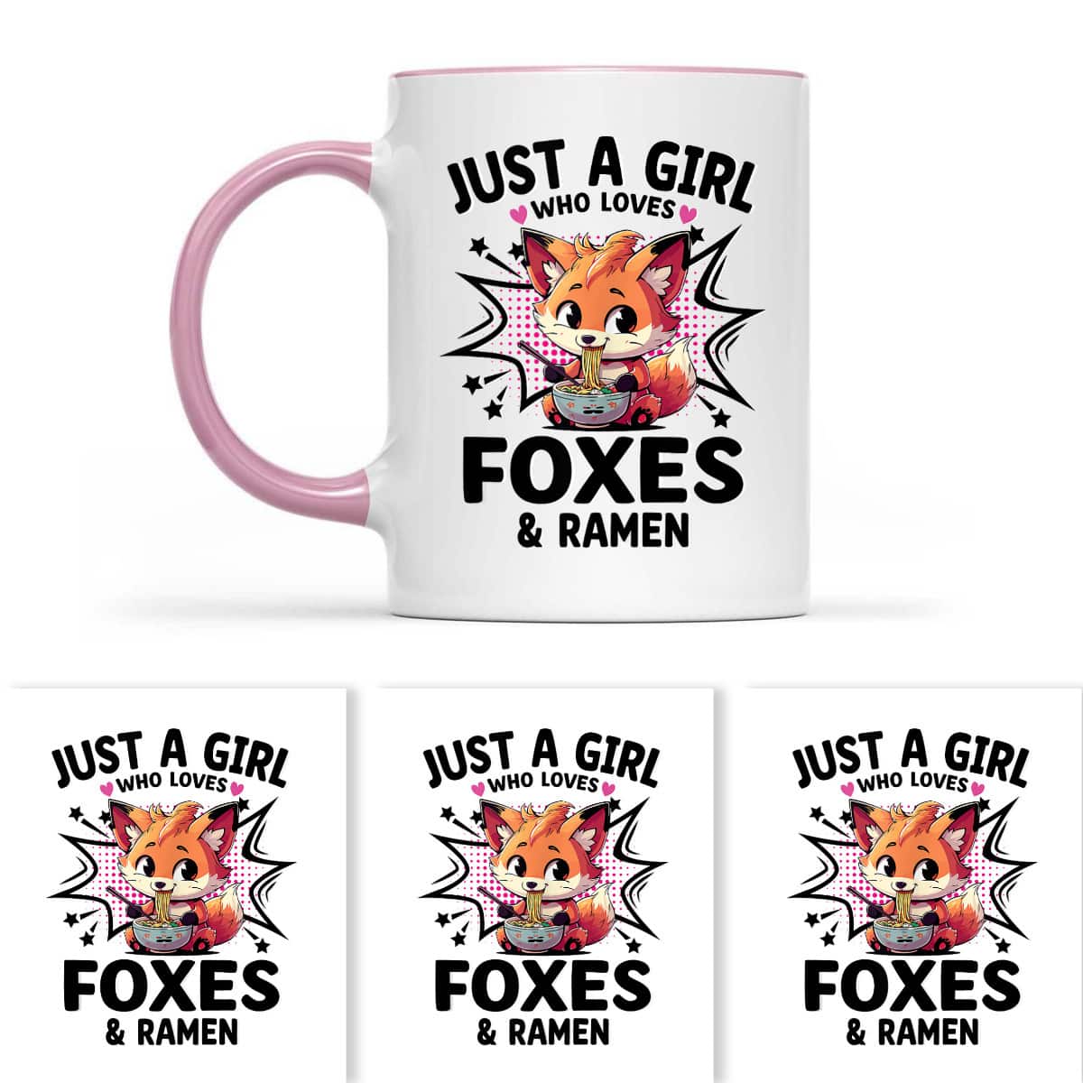 Just A Girl Who Loves Foxes And Ramen T-Shirt