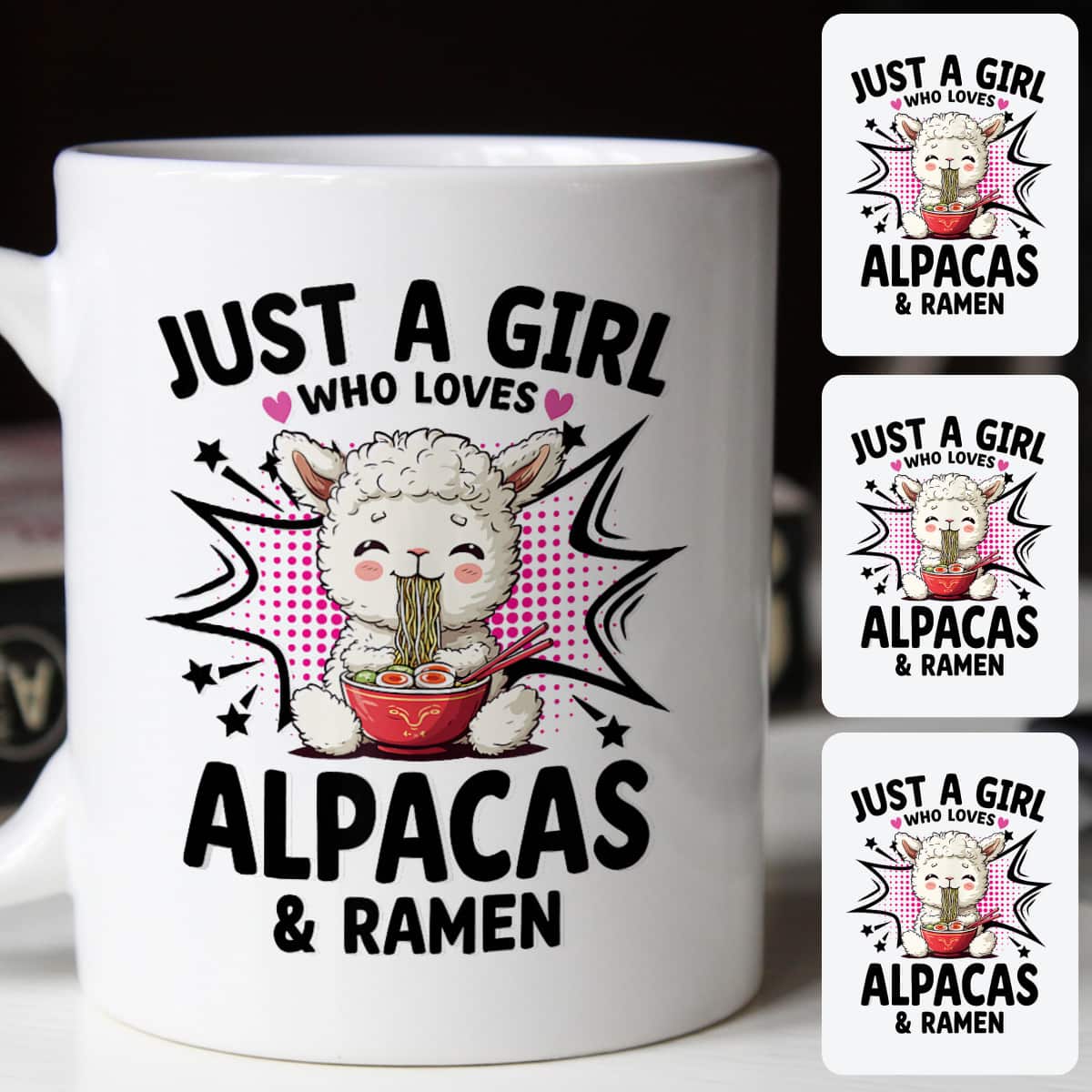 Just A Girl Who Loves Alpacas And Ramen T-Shirt