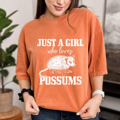 Funny Opossum Lover Just A Girl Who Loves Possums T-Shirt