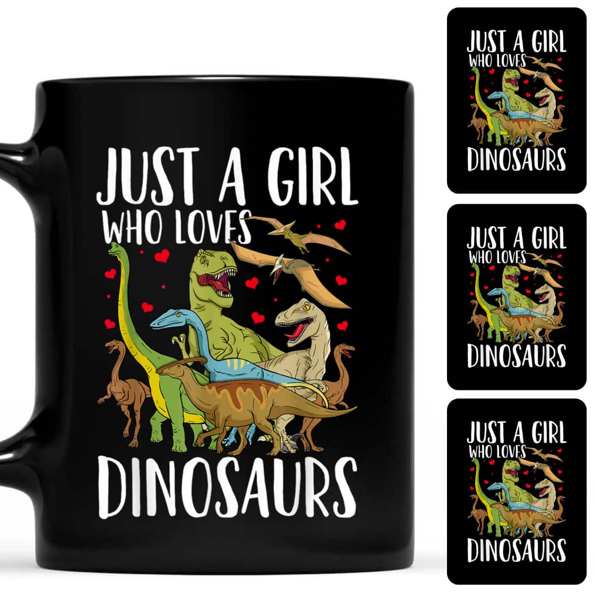 Dinosaur Just A Girl Who Loves Dinosaurs Brachiosaurus T-Rex T-Shirt
