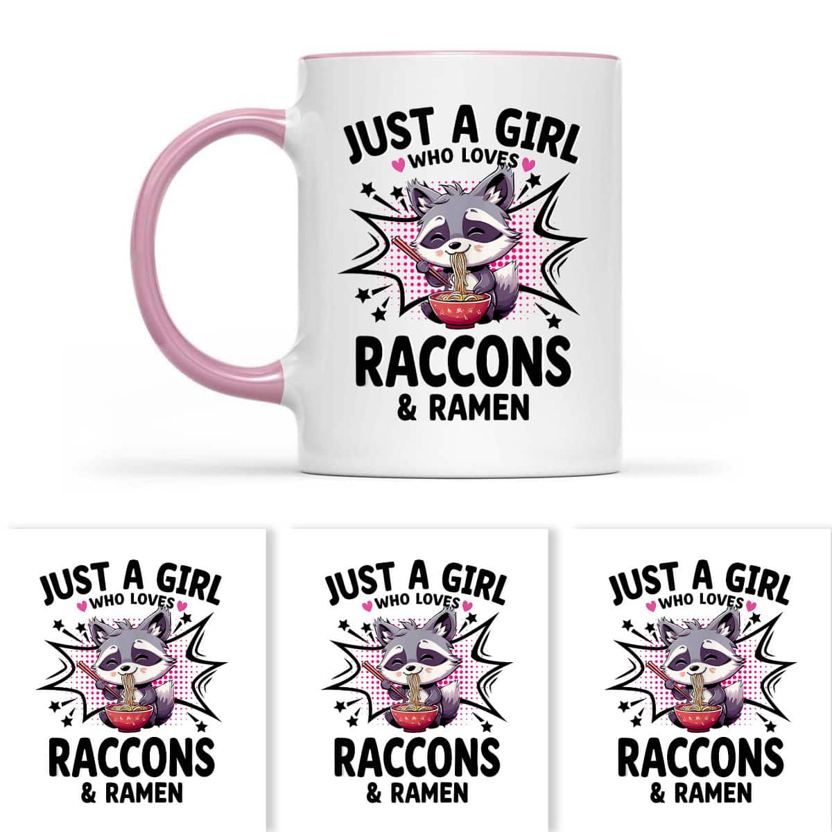 Just A Girl Who Loves Raccons And Ramen T-Shirt