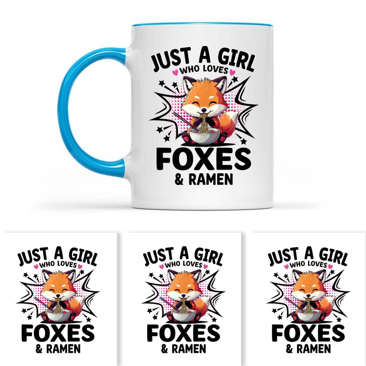 Just A Girl Who Loves Foxes And Ramen Gift T-Shirt