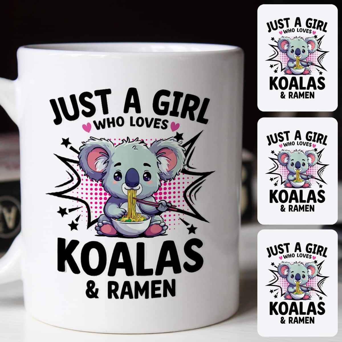 Just A Girl Who Loves Koalas And Ramen T-Shirt