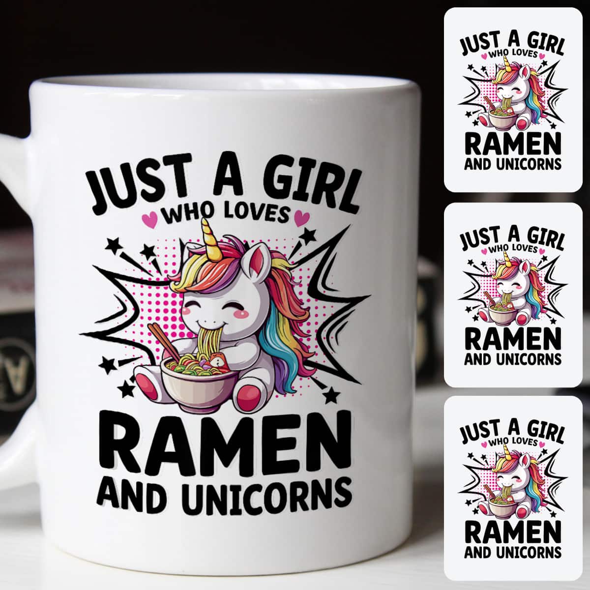 Just A Girl Who Loves Ramen And Unicorns T-Shirt