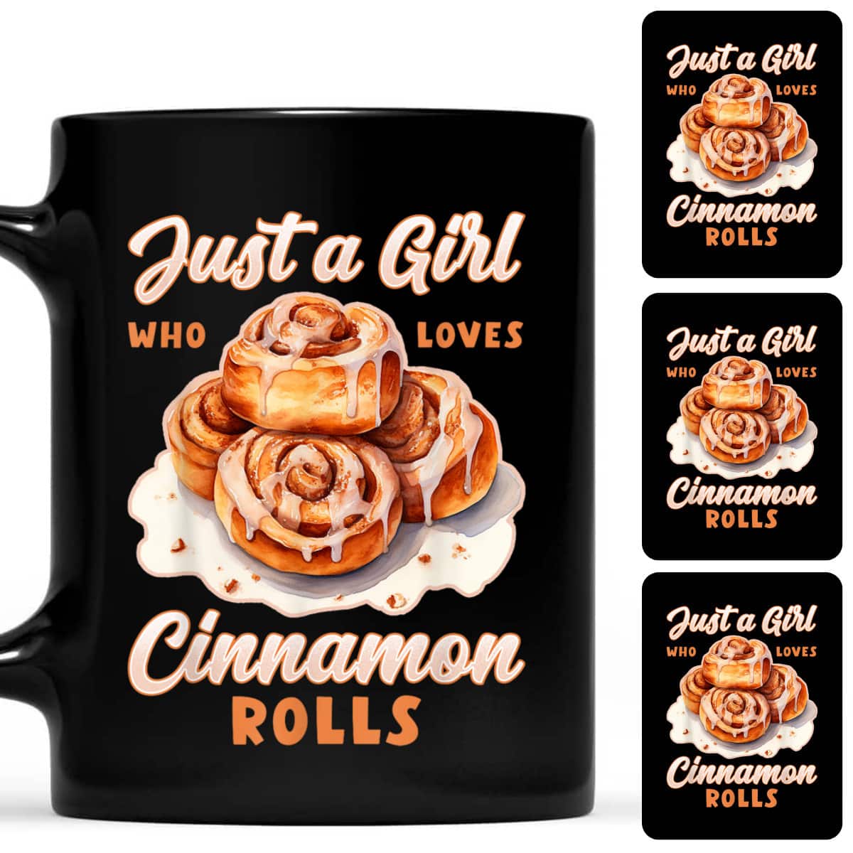 Just A Girl Who Loves Cinnamon Rolls Sweet Roll Bakery Swirl T-Shirt Just A Girl Who Loves Cinnamon Rolls Sweet Roll Bakery Swirl T-Shirt
