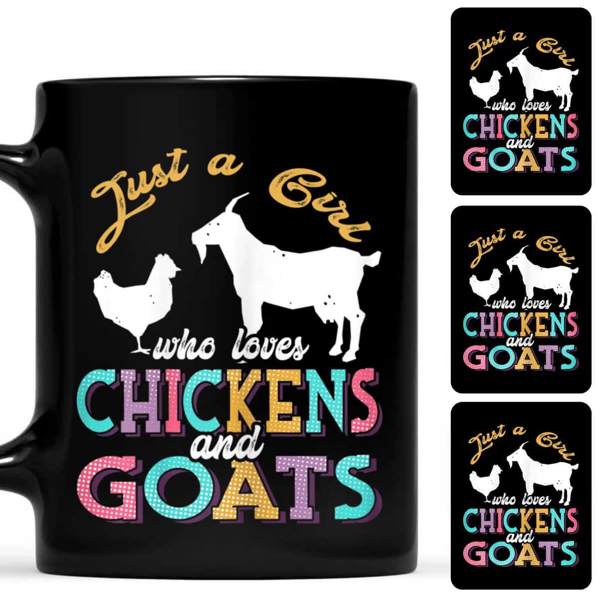 Just A Girl Who Loves Chickens And Goats Gift T-Shirt Just A Girl Who Loves Chickens And Goats Gift T-Shirt