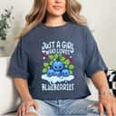 Blueberry Fruit Just A Girl Who Loves Blueberries Fruitarian T-Shirt Blueberry Fruit Just A Girl Who Loves Blueberries Fruitarian T-Shirt