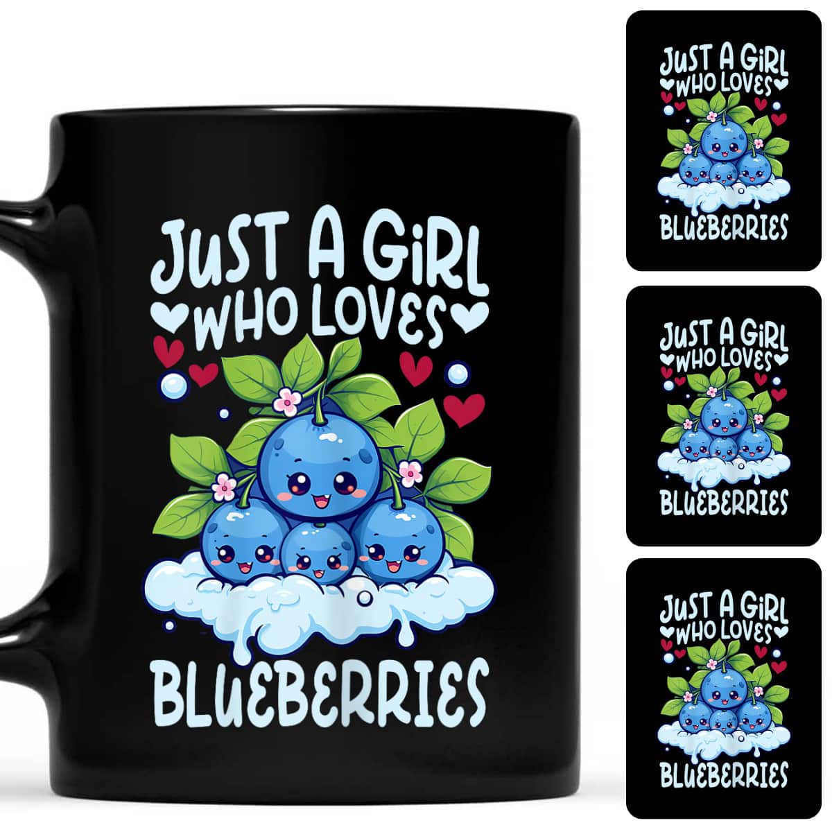 Blueberry Fruit Just A Girl Who Loves Blueberries Fruitarian T-Shirt