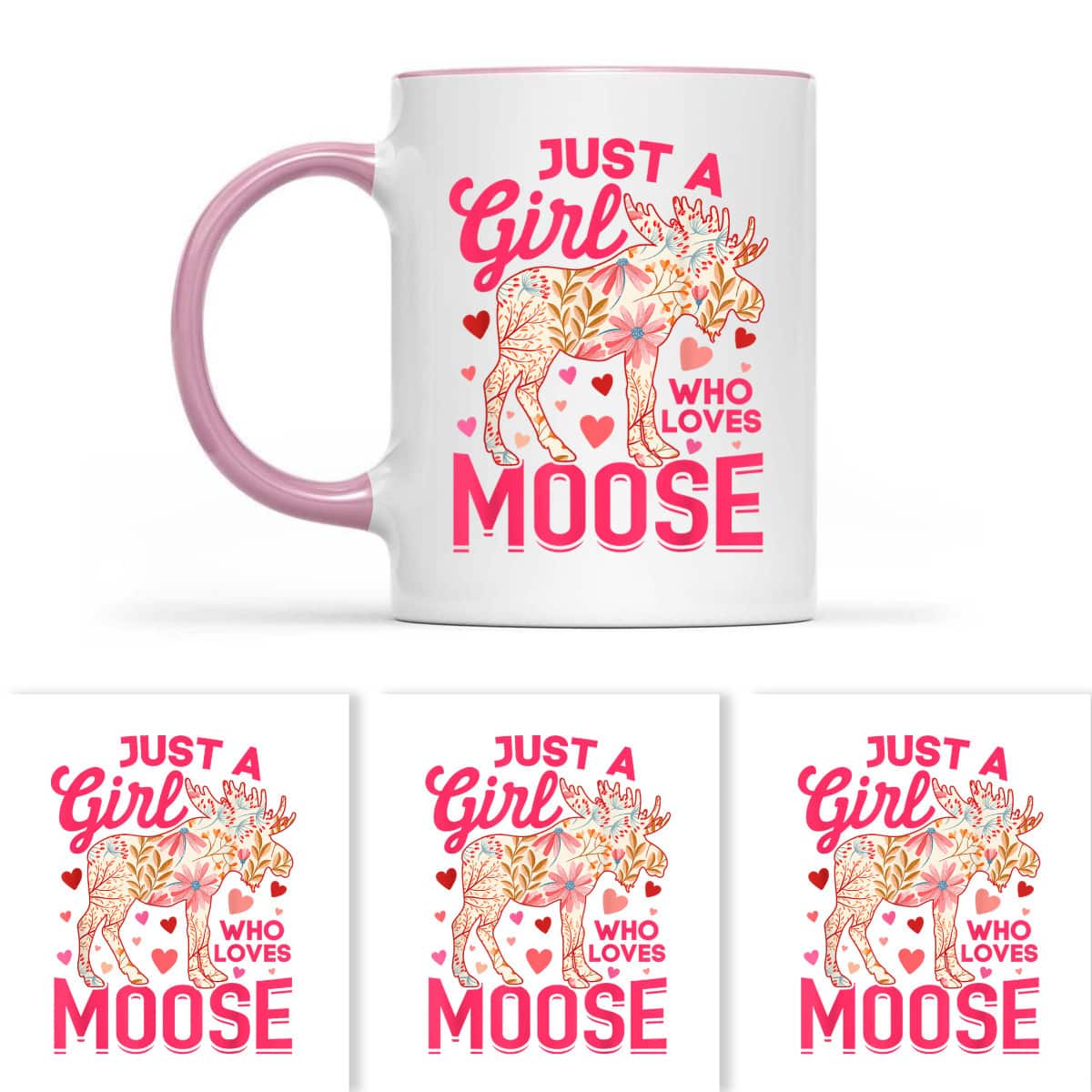 Just A Girl Who Loves Moose Funny Moose Lover T-Shirt