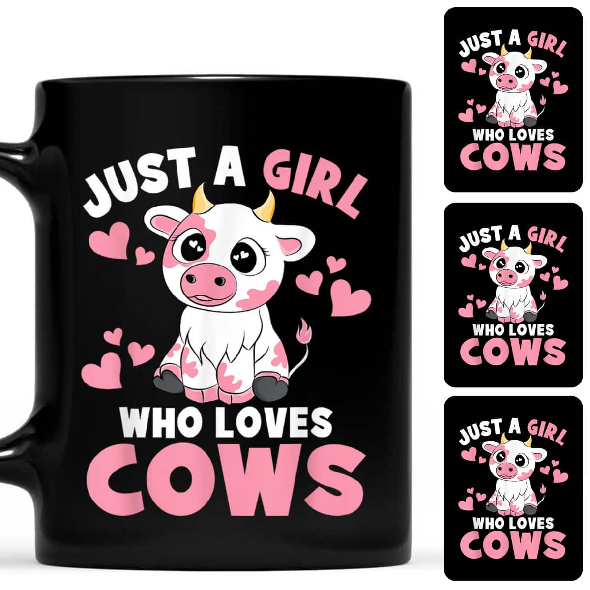 Just A Girl Who Loves Cows Cute Cow Lover Cow T-Shirt