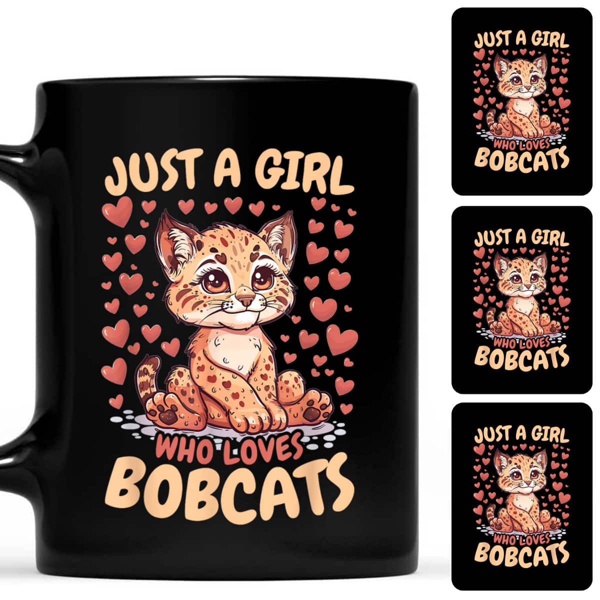Funny Bobcat Animal Just A Girl Who Loves Bobcats T-Shirt