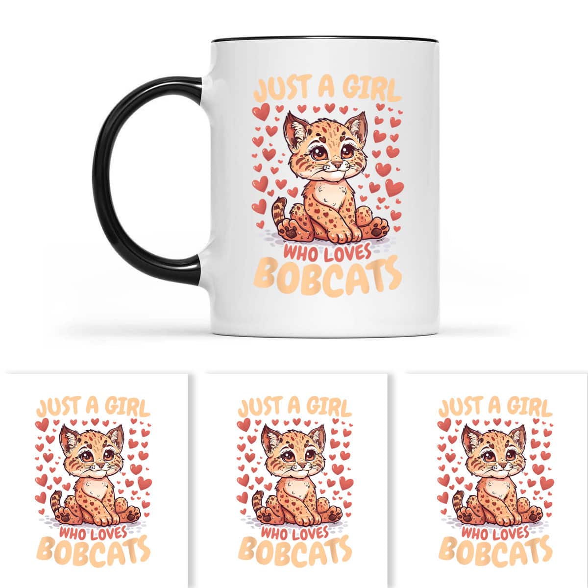 Funny Bobcat Animal Just A Girl Who Loves Bobcats T-Shirt