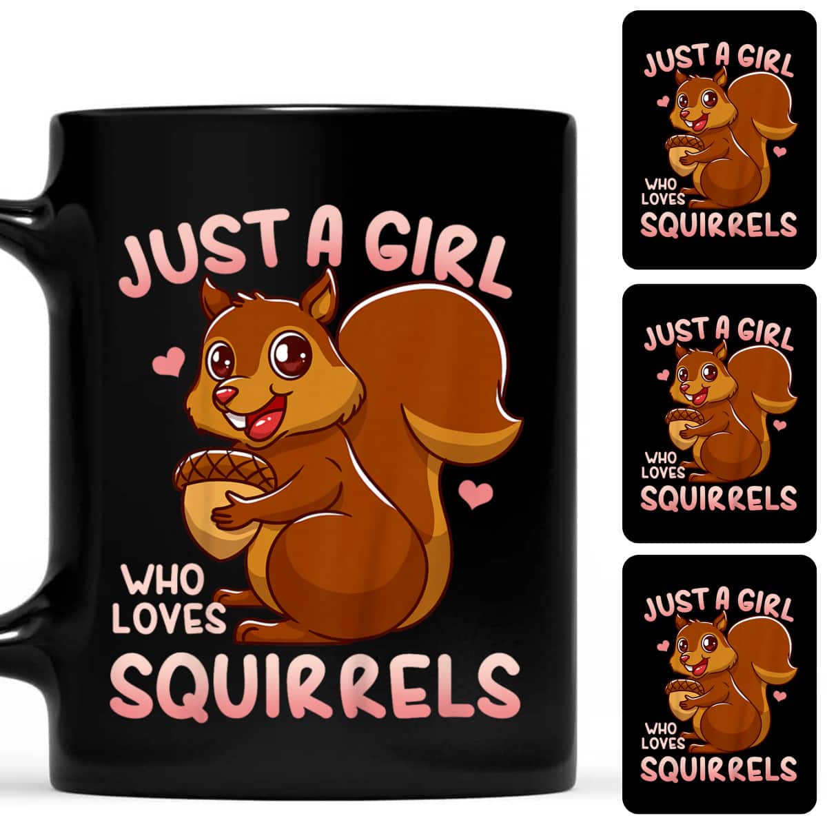 Kids Squirrel Just A Girl Who Loves Squirrels Funny Gift T-Shirt