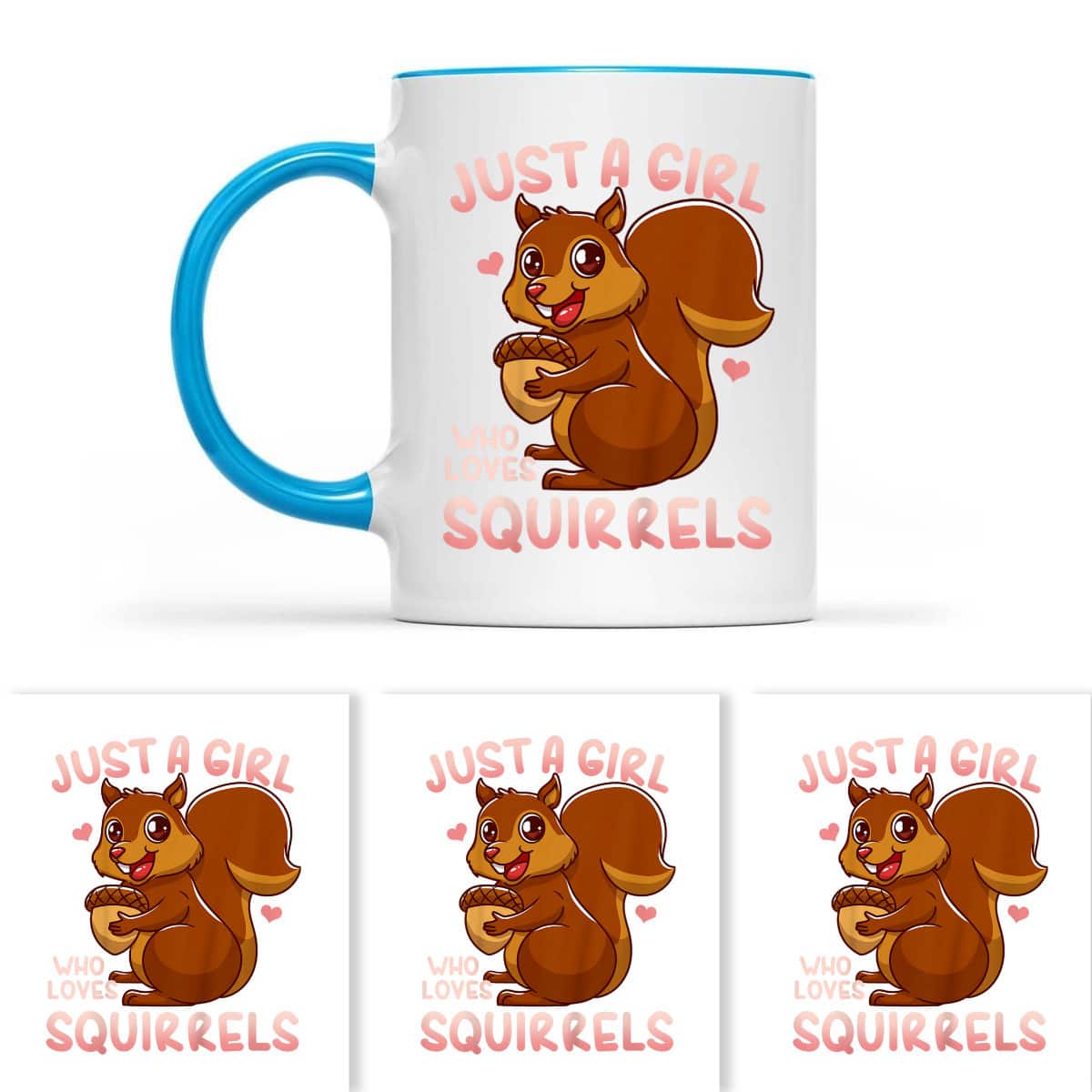 Kids Squirrel Just A Girl Who Loves Squirrels Funny Gift T-Shirt