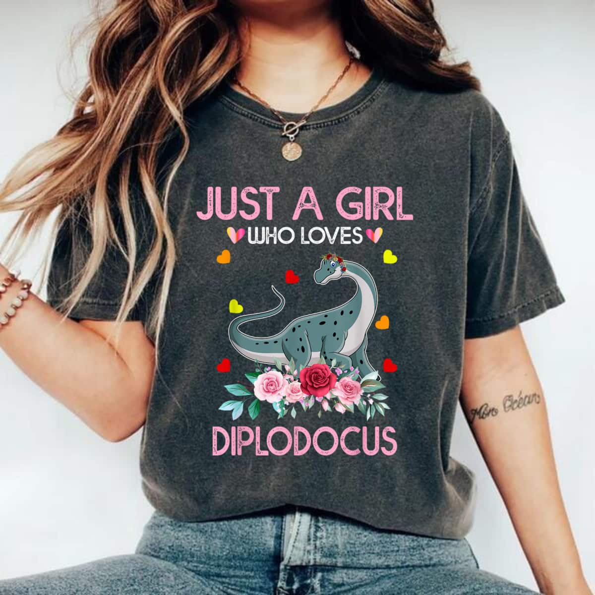Dinosaur Lover Just A Girl Who Loves Diplodocus T-Shirt Dinosaur Lover Just A Girl Who Loves Diplodocus T-Shirt