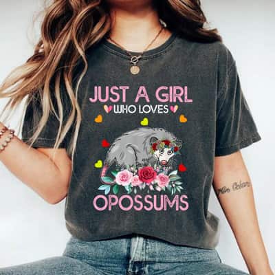 Opossum Kids Just A Girl Who Loves Opossums T-Shirt