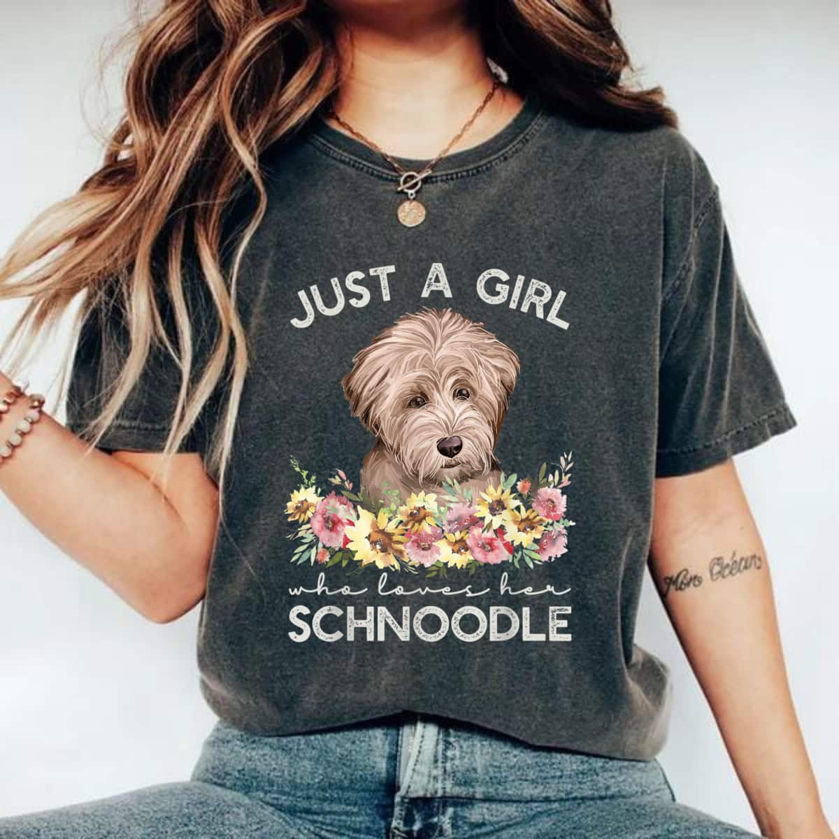 Schnoodle Dog Gift Just A Girl Who Loves Her Schnoodle T-Shirt Schnoodle Dog Gift Just A Girl Who Loves Her Schnoodle T-Shirt