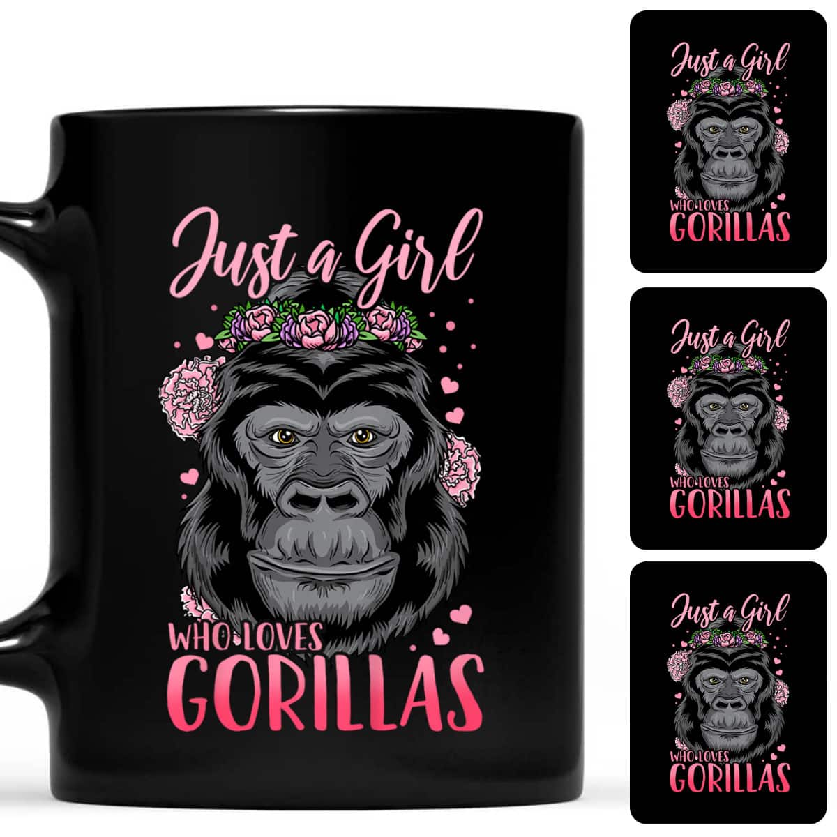 Kids Gorilla Just A Girl Who Loves Gorillas T-Shirt
