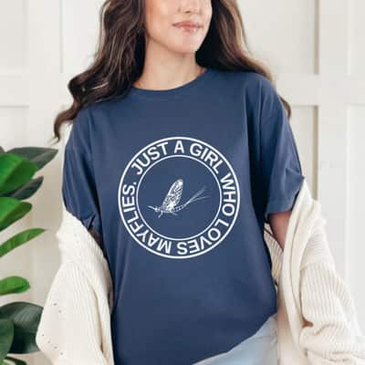 Just A Girl Who Loves Mayflies Gift Mayfly Nymph T-Shirt