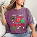 Just A Girl Who Loves Christmas In August Summer Vacation T-Shirt