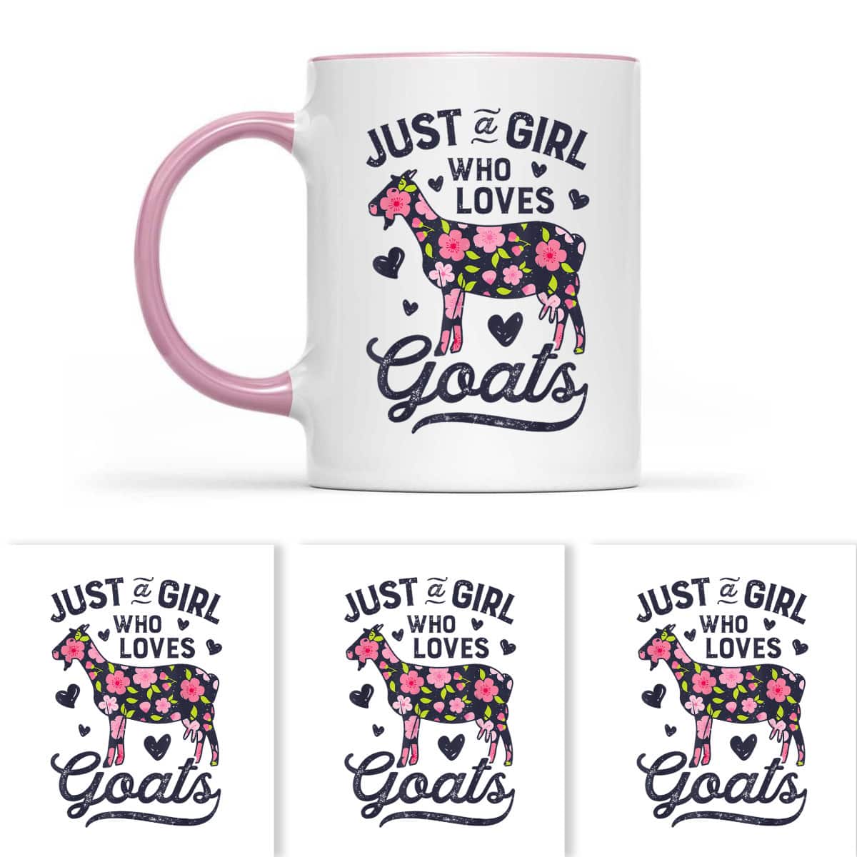 Goat Just A Girl Who Loves Goats Flowers Farmers T-Shirt Goat Just A Girl Who Loves Goats Flowers Farmers T-Shirt