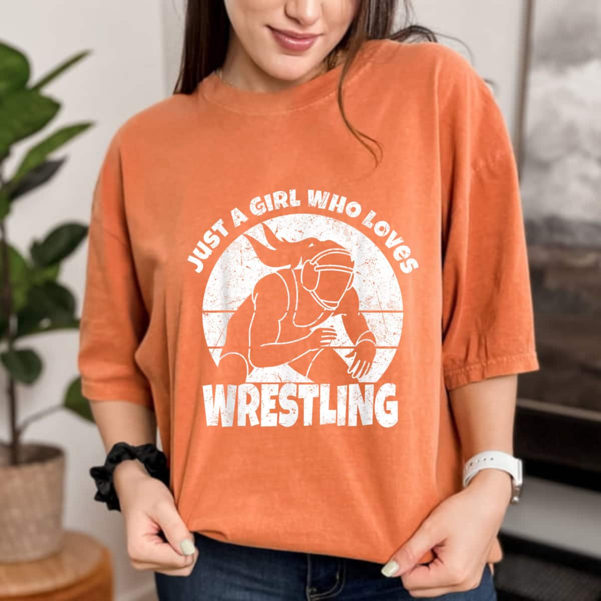 Wrestler Girl Wrestling Girl Just A Girl Who Loves Wrestling T-Shirt Wrestler Girl Wrestling Girl Just A Girl Who Loves Wrestling T-Shirt