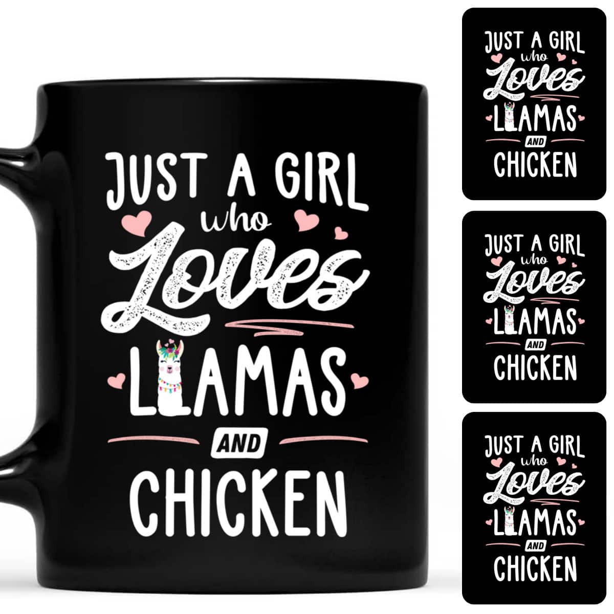 Just A Girl Who Loves Llamas And Chicken Llama Gift T-Shirt Just A Girl Who Loves Llamas And Chicken Llama Gift T-Shirt