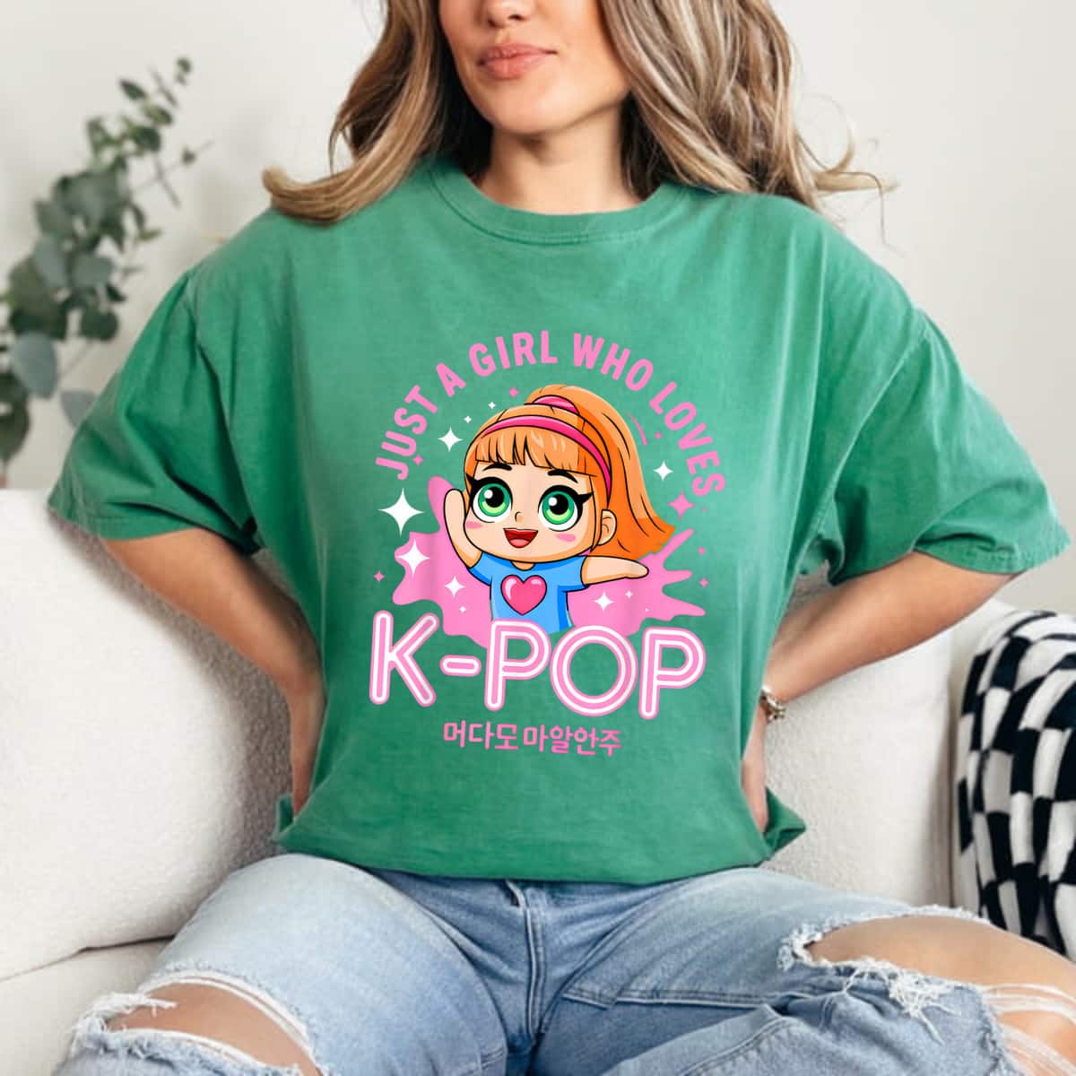 Just A Girl Who Loves K-Pop Fan Anime Manga Teenage Girls T-Shirt Just A Girl Who Loves K-Pop Fan Anime Manga Teenage Girls T-Shirt