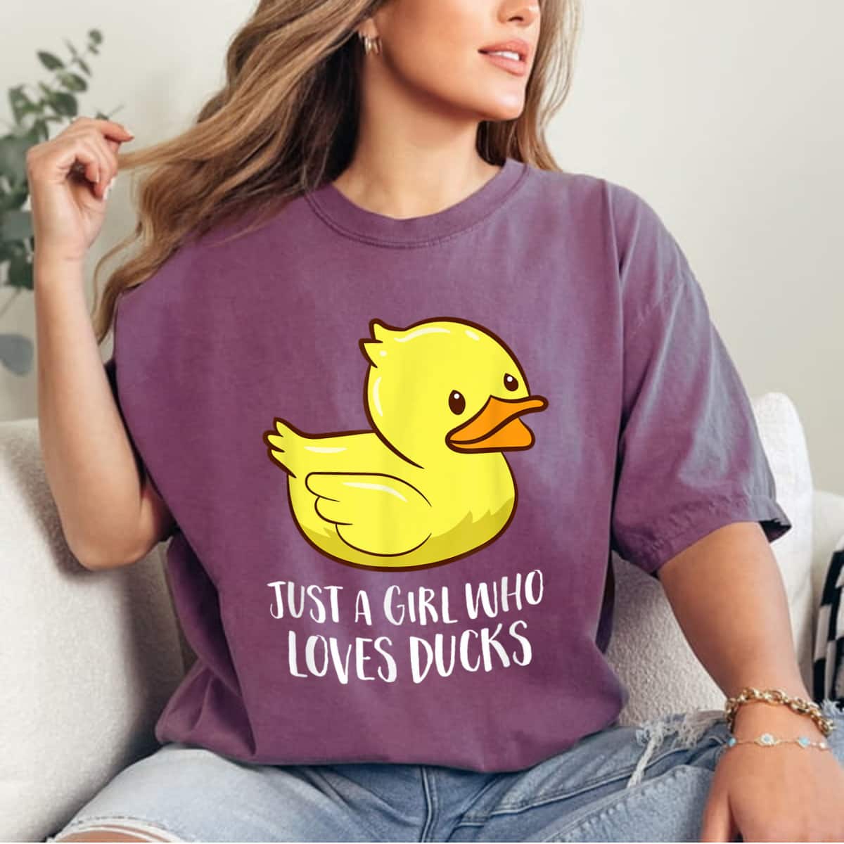 Rubber Duck Girl Gift Just A Girl Who Loves Ducks T-Shirt Rubber Duck Girl Gift Just A Girl Who Loves Ducks T-Shirt