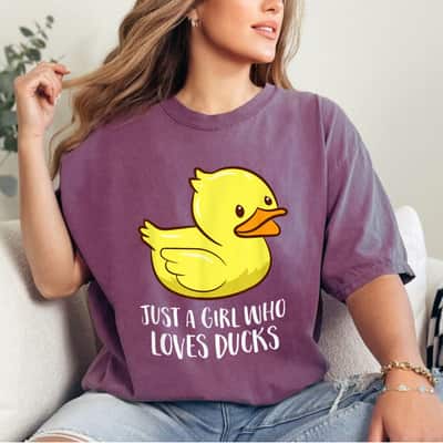 Rubber Duck Girl Gift Just A Girl Who Loves Ducks T-Shirt
