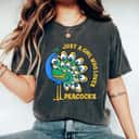 Funny Peacock Girl Just A Girl Who Loves Peacocks T-Shirt