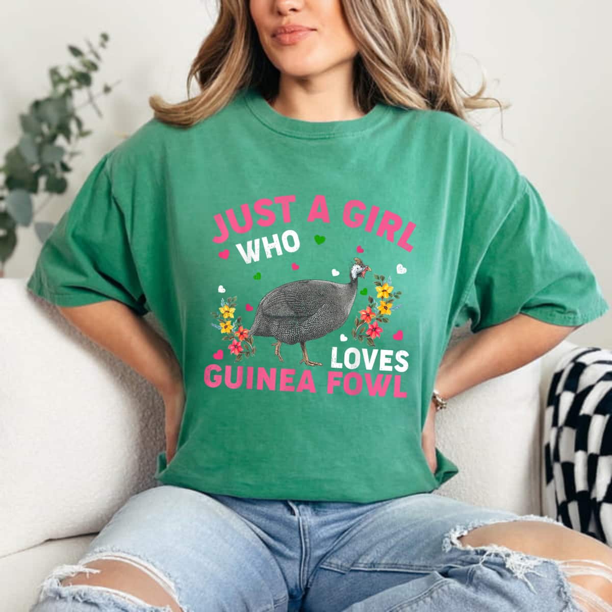 Guinea Fowl Bird Lover Just A Girl Who Loves Guinea Fowls T-Shirt Guinea Fowl Bird Lover Just A Girl Who Loves Guinea Fowls T-Shirt