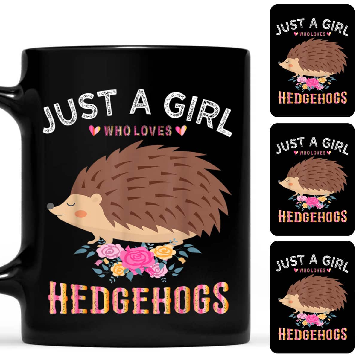 Just A Girl Who Loves Hedgehogs Gift For Friend T-Shirt