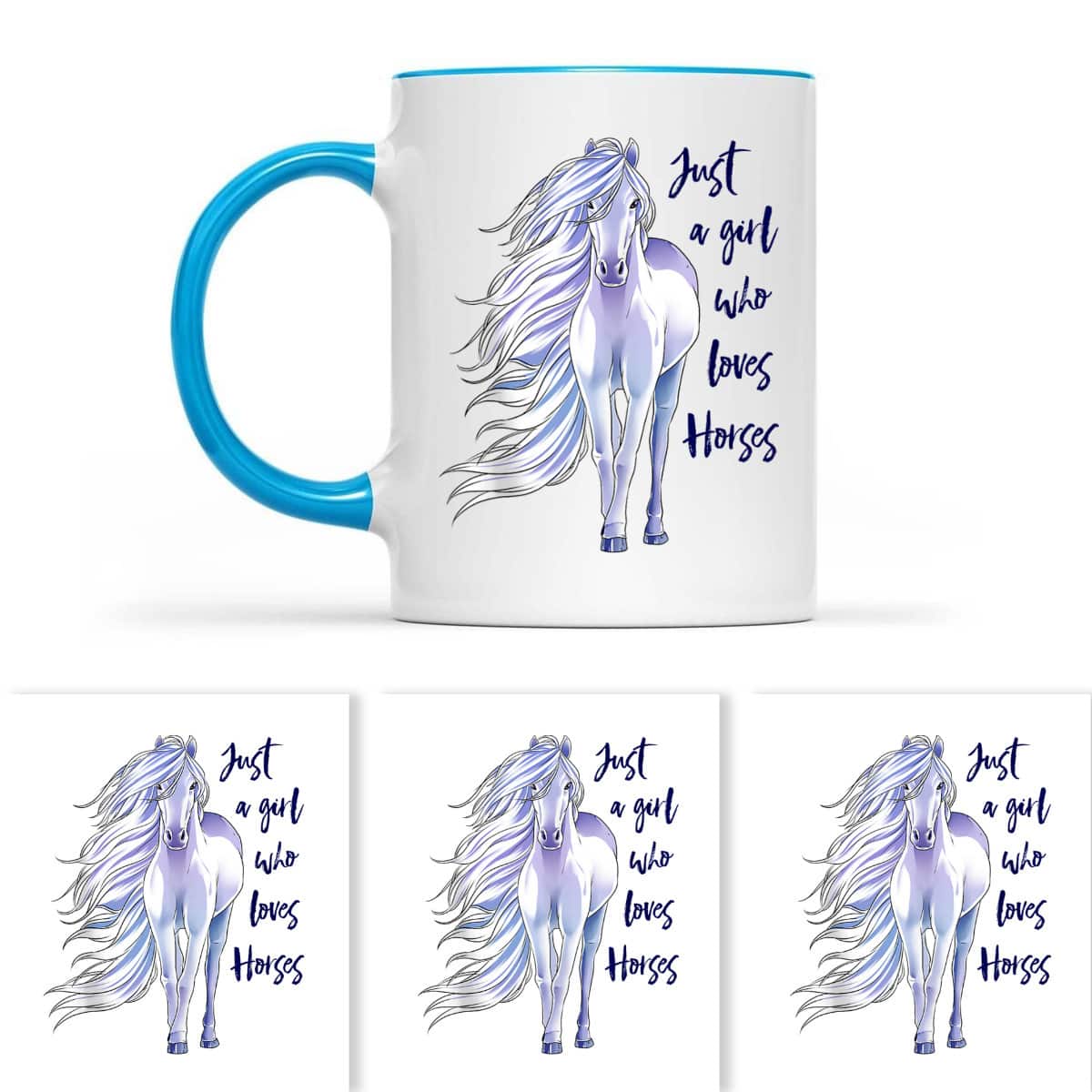 Horse Just A Girl Who Loves Horseback Riding Equestrian Farm T-Shirt