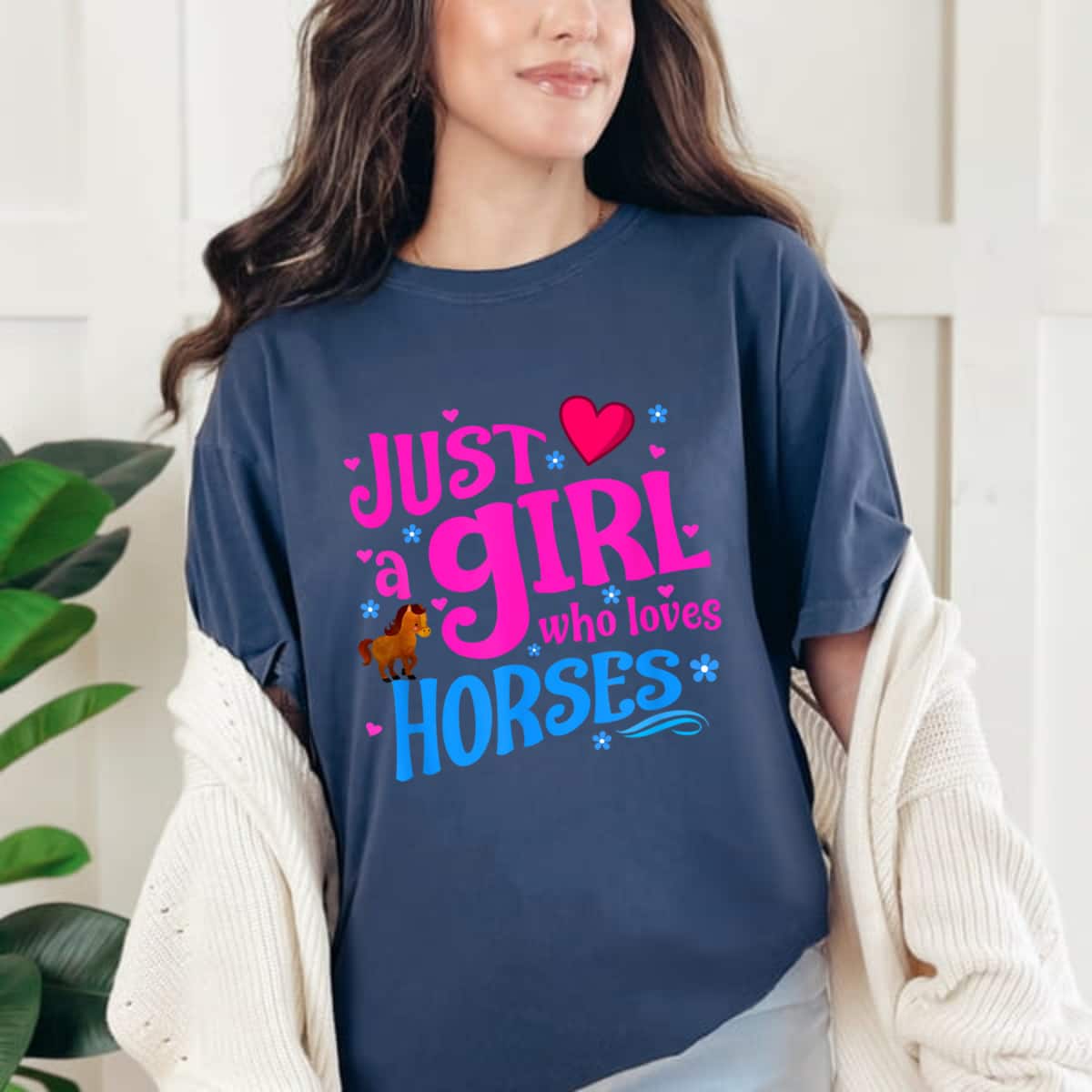 Just A Girl Who Loves Horses T-Shirt Just A Girl Who Loves Horses T-Shirt