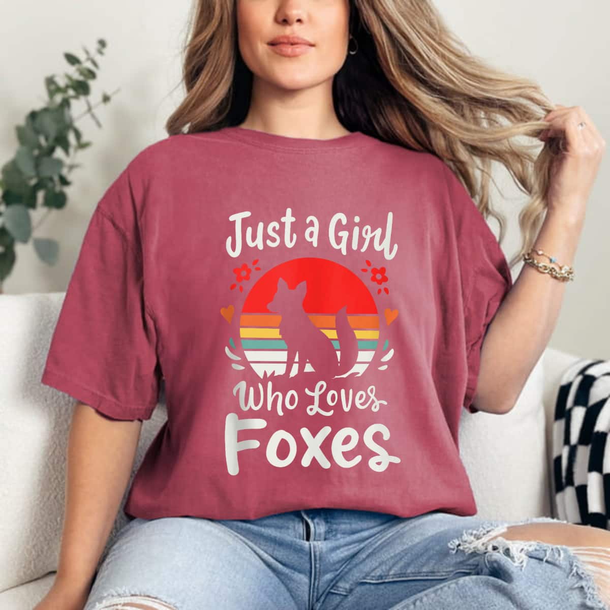 Fox Just A Girl Who Loves Foxes T-Shirt Fox Just A Girl Who Loves Foxes T-Shirt