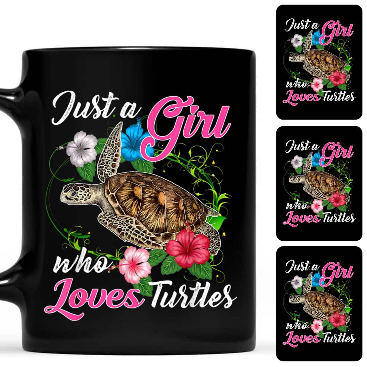 Fun Just A Girl Who Loves Turtles Women And Girls Cute T-Shirt